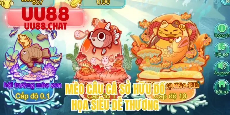 Mèo câu cá sở hữu đồ họa siêu dễ thương